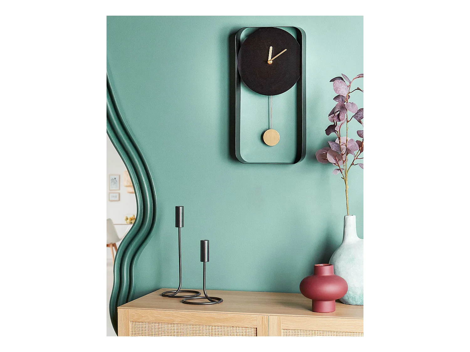 Wanduhr SERVOZ 21 cm Metall Schwarz