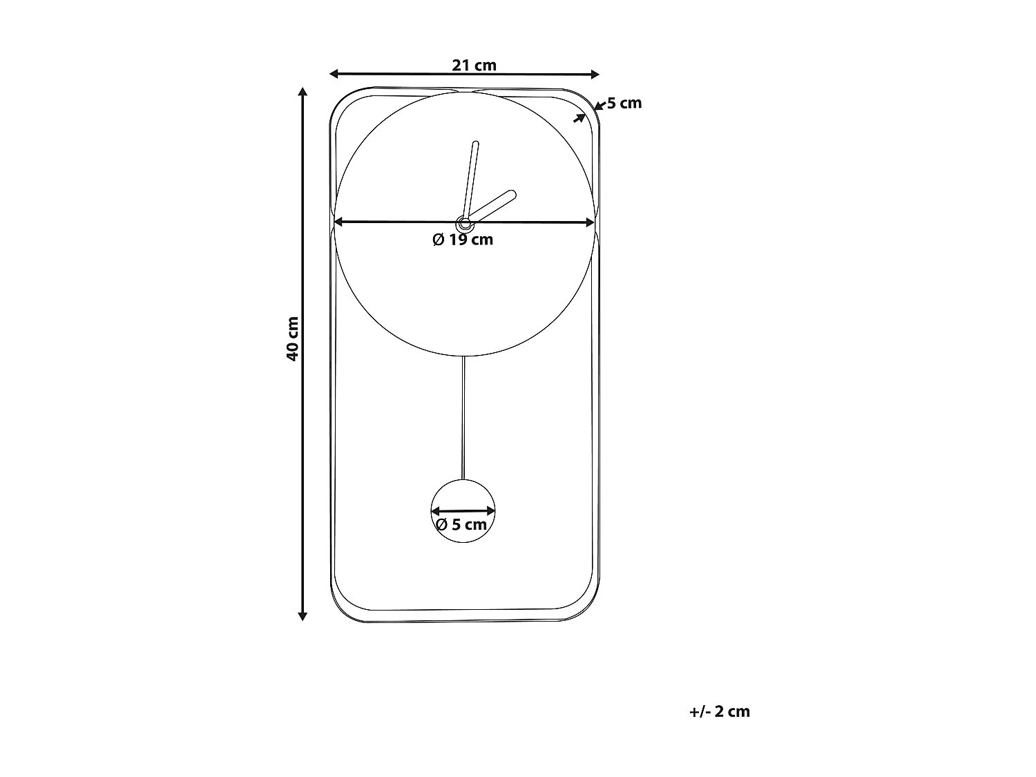 Zegar ścienny SERVOZ 21 cm Metal Czarny
