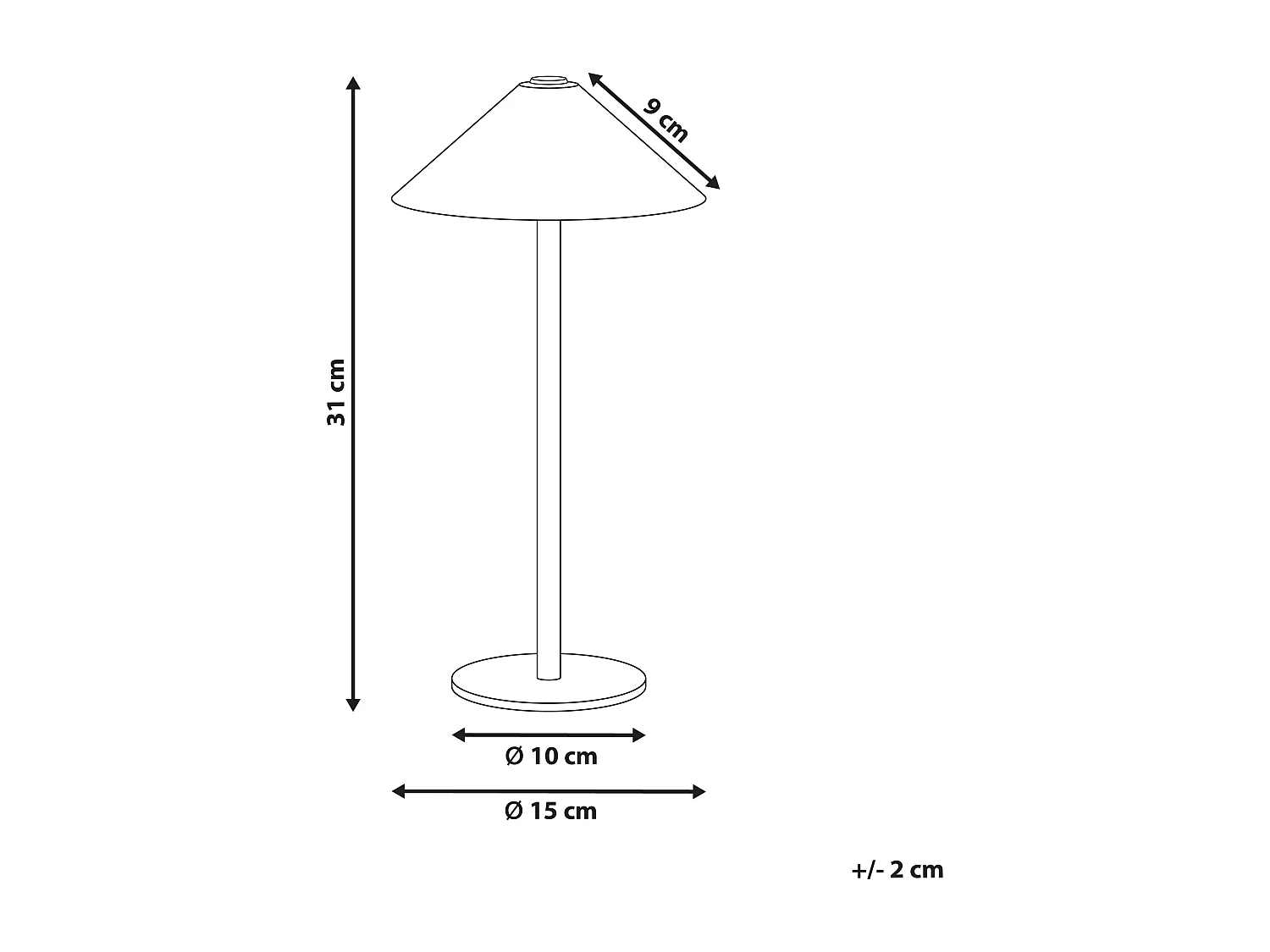 Lampada da tavolo senza fili a LED FRANCOLI con dimmer Metallo Bianco