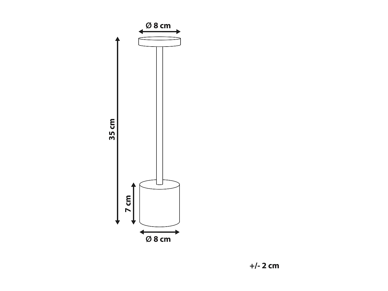LED draadloze tafellamp LIZANDRO Met dimmer Metaal Goud