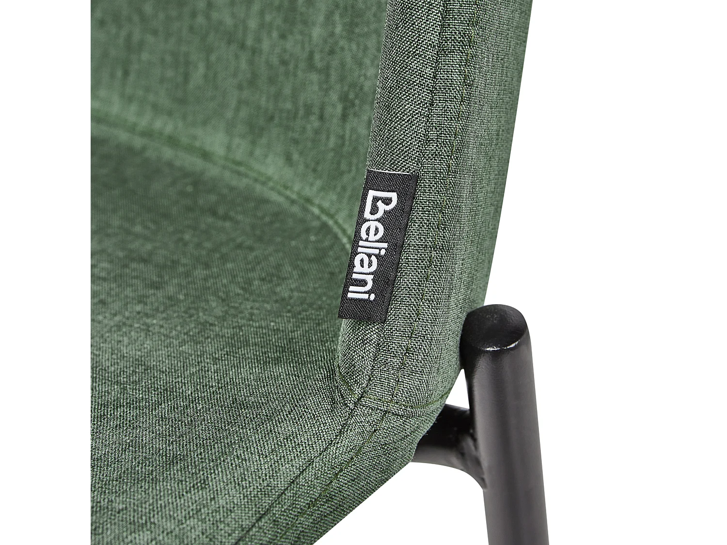 Set of 2 Dining Chairs ESBON Fabric Dark Green