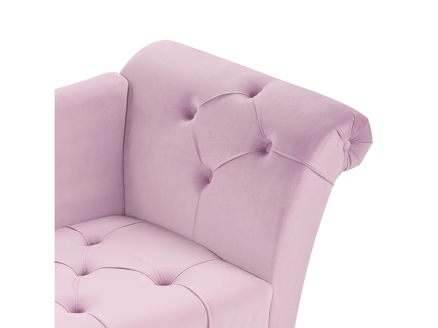 Bequeme Chaiselounge im Retro Stil Samtbezug violett Nantilly