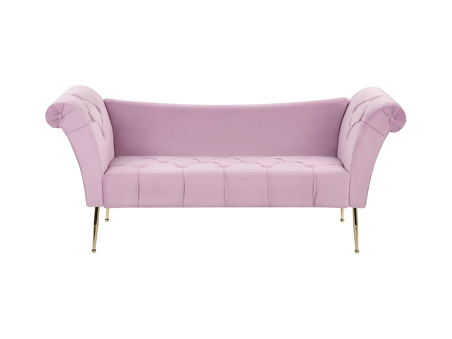 Chaise longue NANTILLY Velours Violet clair