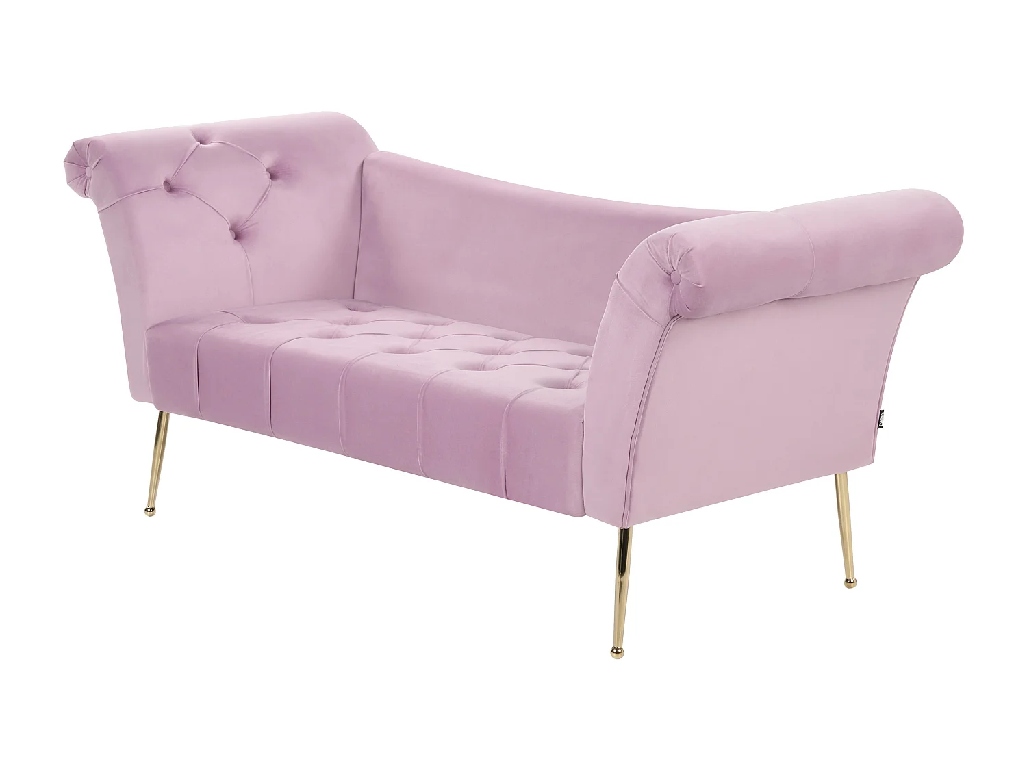 Chaise longue NANTILLY Velours Violet clair