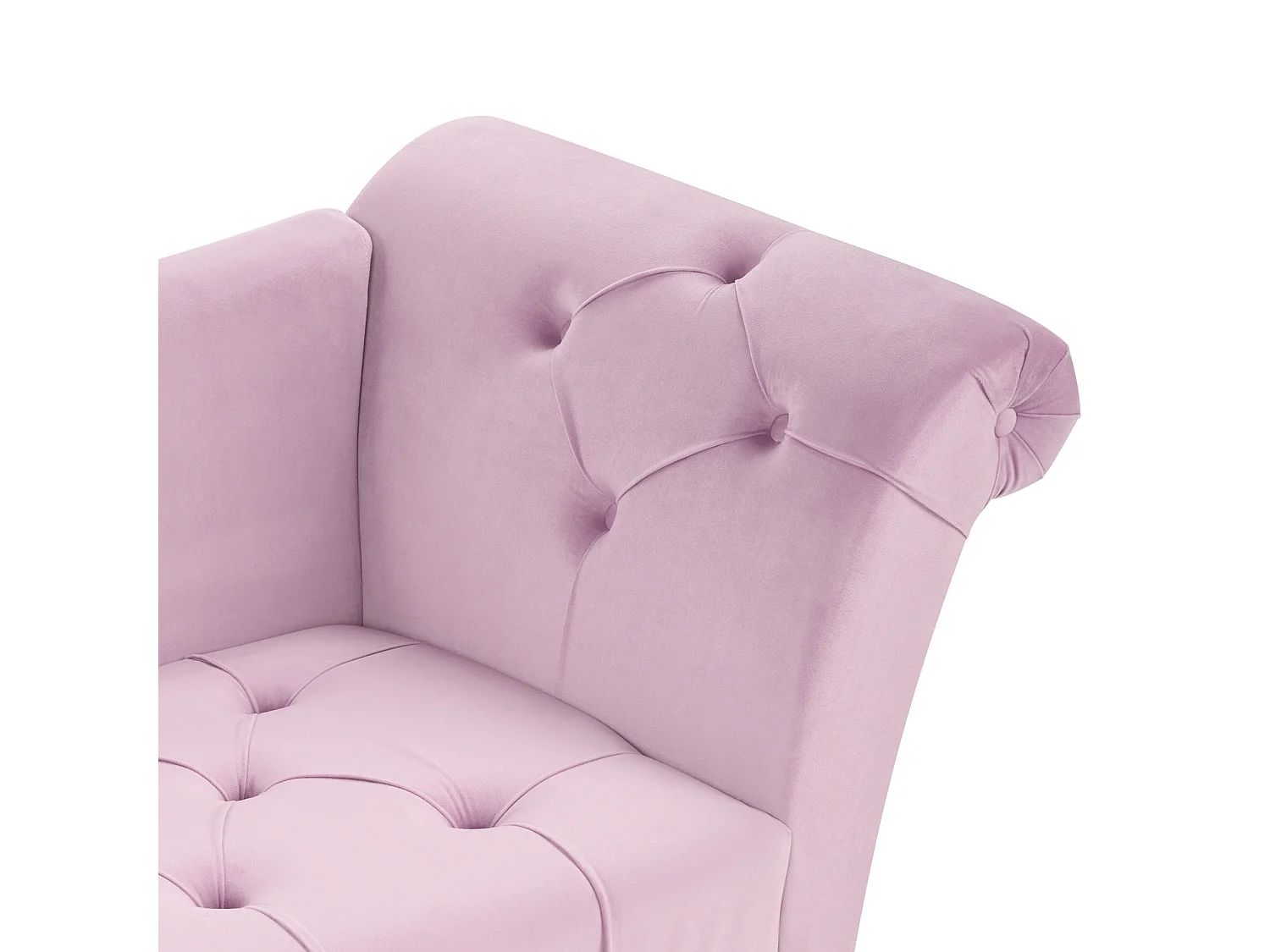 Bequeme Chaiselounge im Retro Stil Samtbezug violett Nantilly