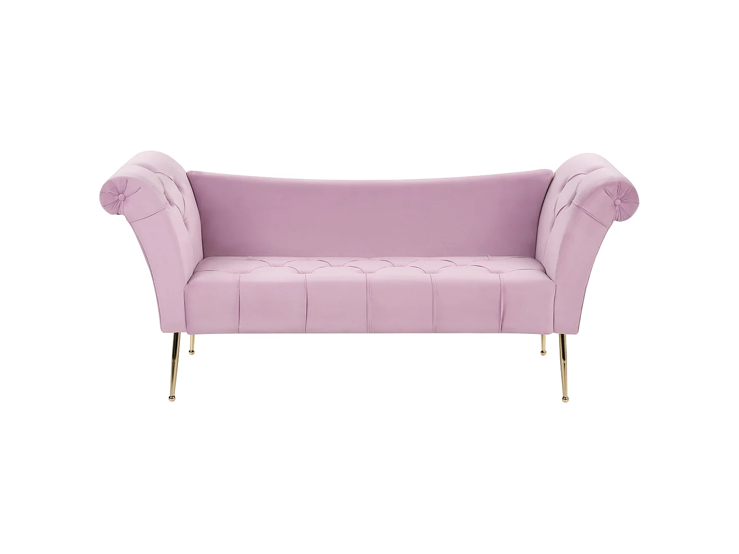 Chaise Longue NANTILLY Velvet Light Violet