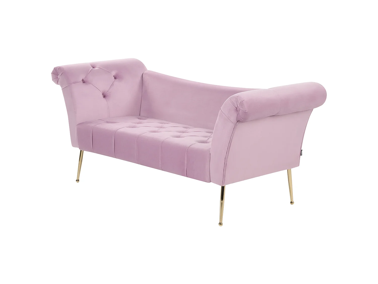Chaise Longue NANTILLY Velvet Light Violet