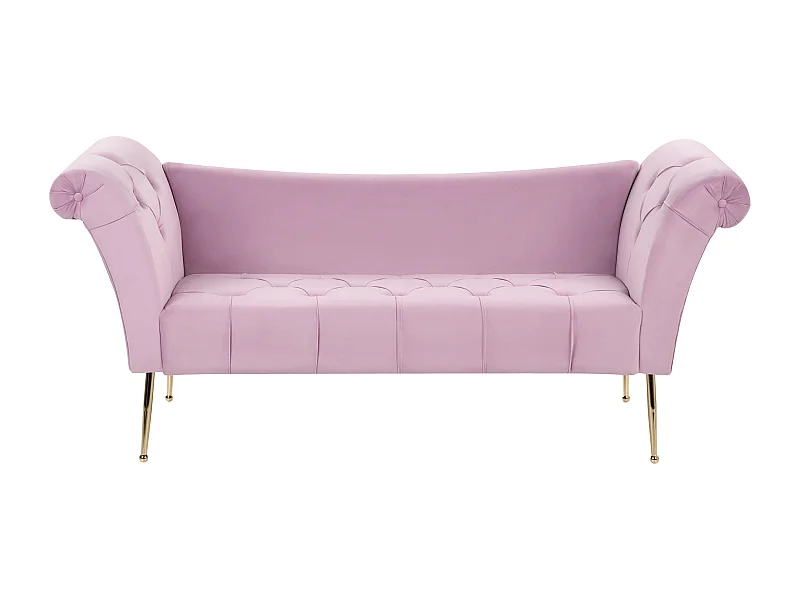 Chaise longue NANTILLY Fluweel Lichtviolet