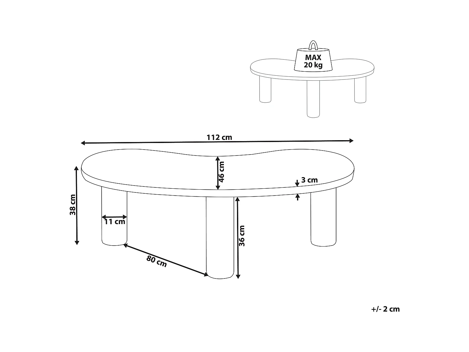 Table basse AUBURN Blanc