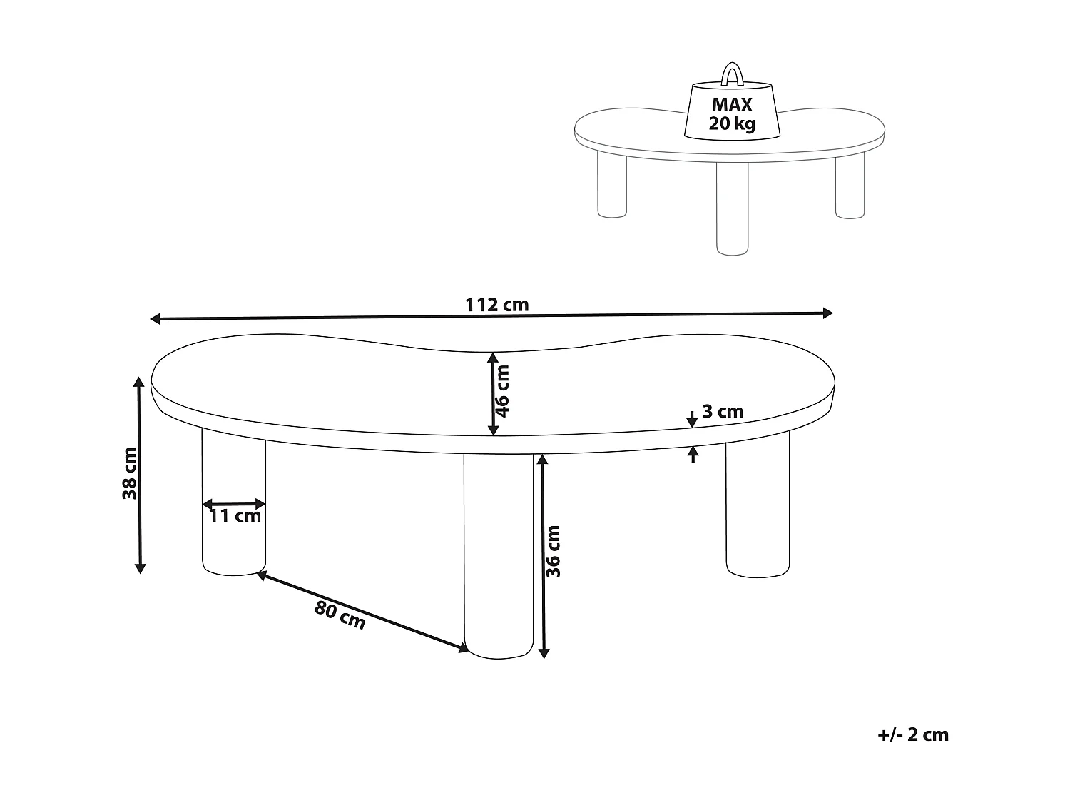 Table basse AUBURN Blanc