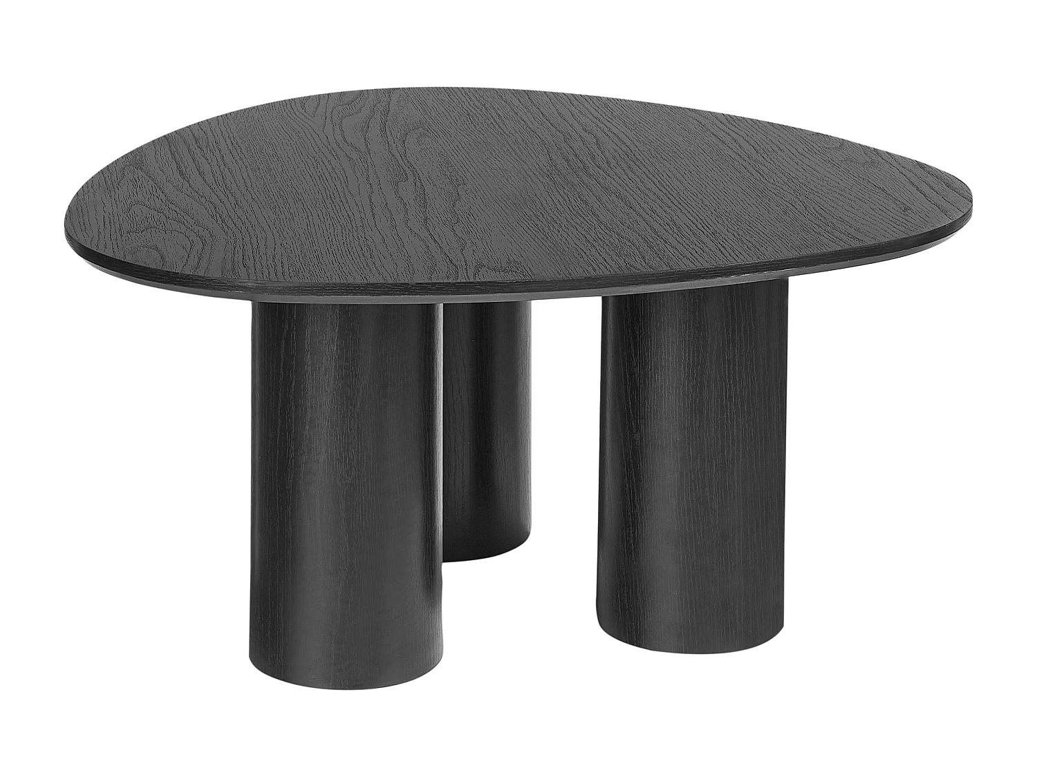 Couchtisch mit Ablage dunkelbraun Holzoptik rund 80 cm Metallgestell gold Libby