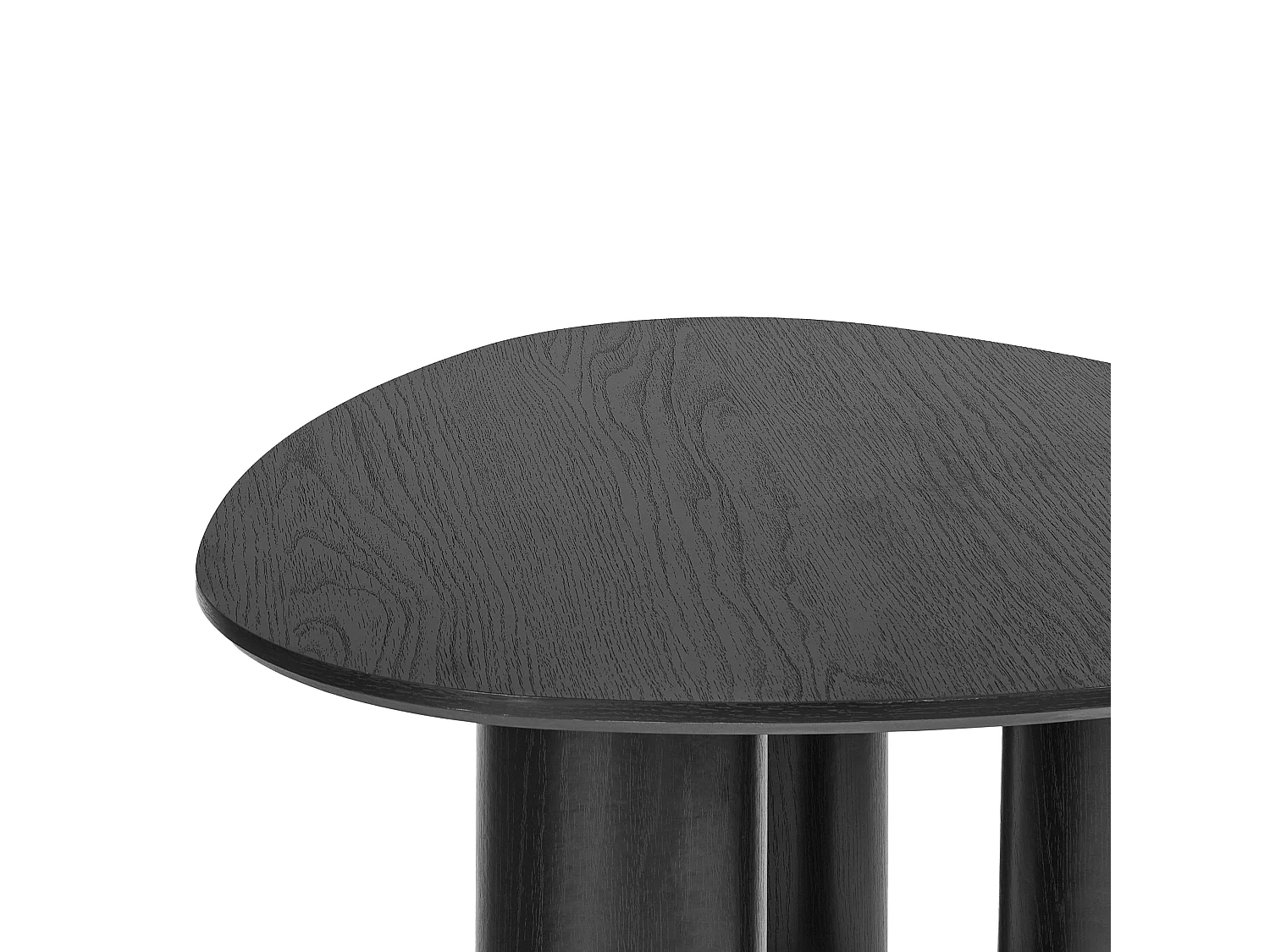 Couchtisch mit Ablage dunkelbraun Holzoptik rund 80 cm Metallgestell gold Libby