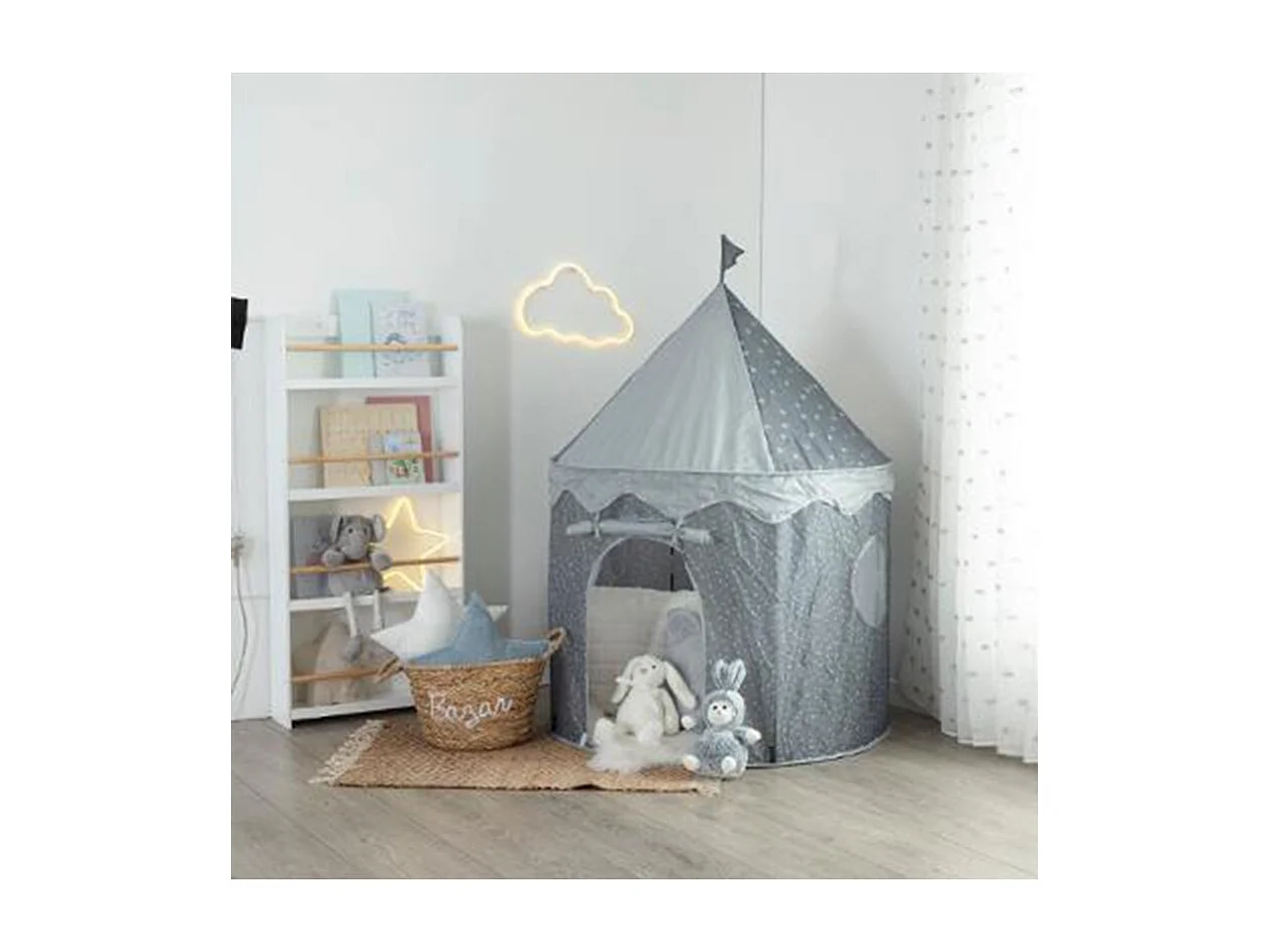 Tienda Infantil Diam Enrollable Portátil Gris 100x135 cm Poliéster