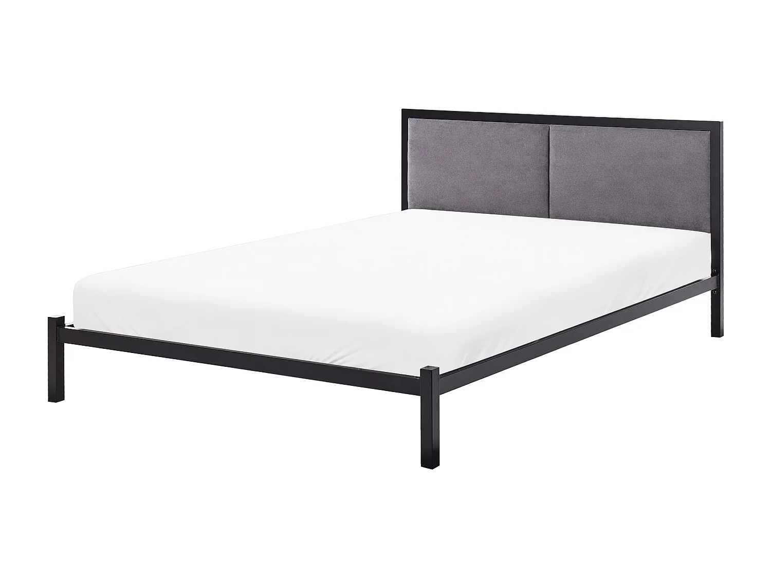 Bett mit Lattenrost Metall CLAMART 140 x 200 cm Grau