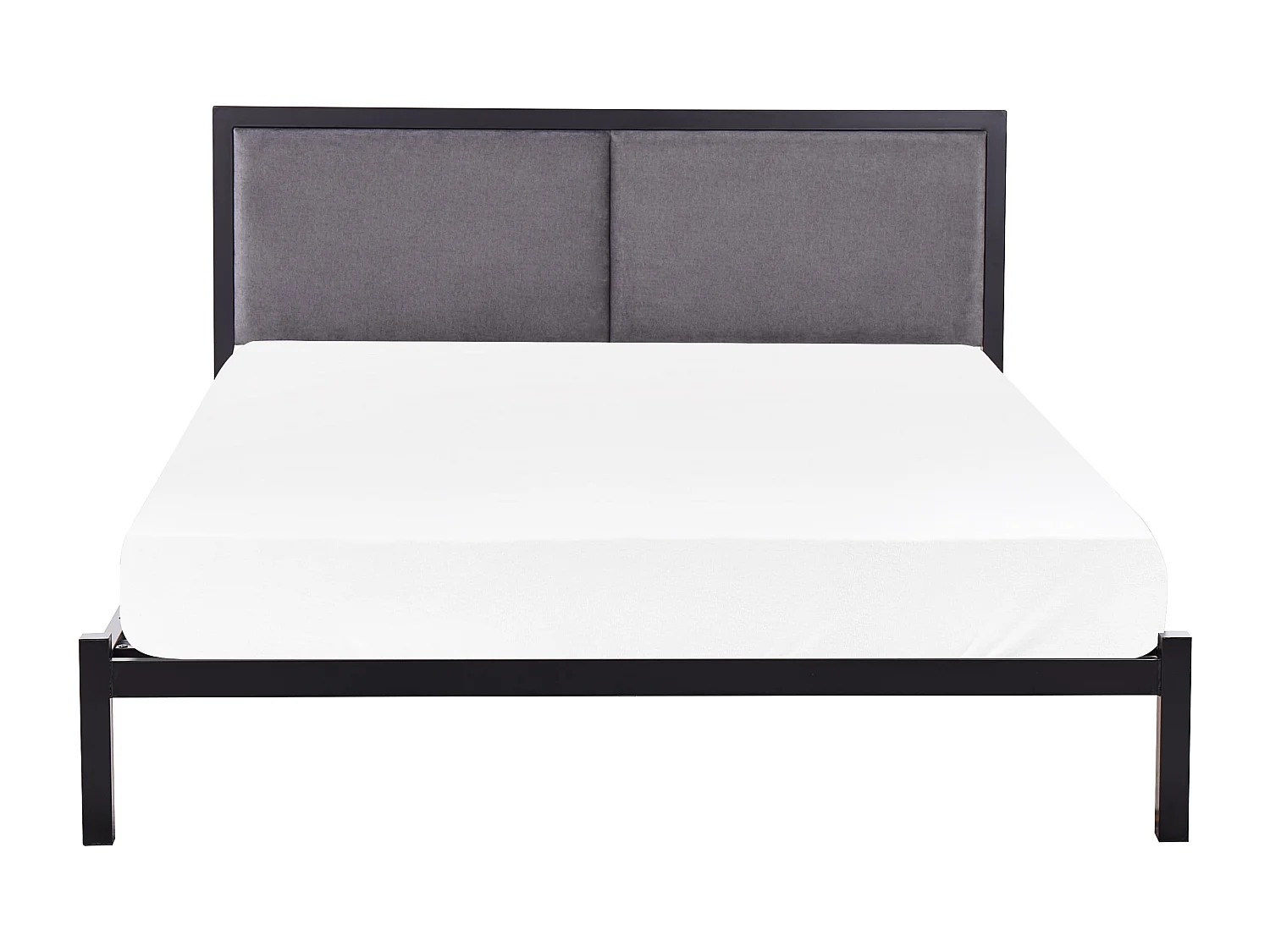 Bett mit Lattenrost Metall CLAMART 140 x 200 cm Grau
