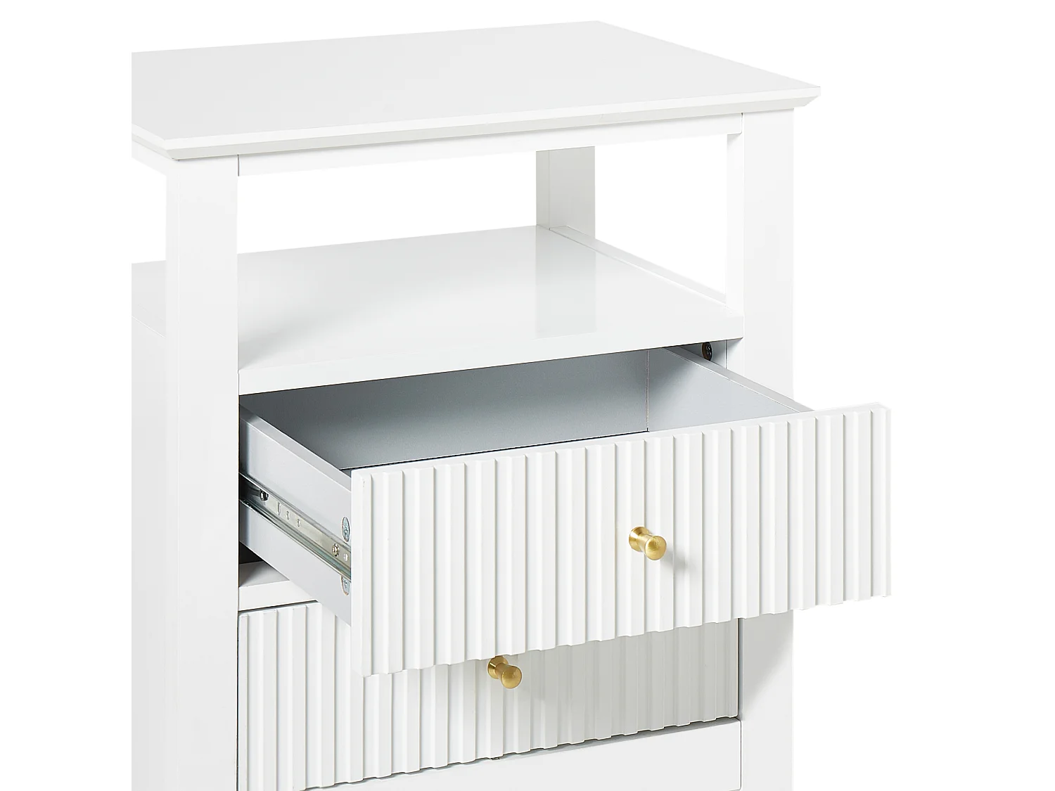 Comodino 2 cassetti ASSISI Bianco