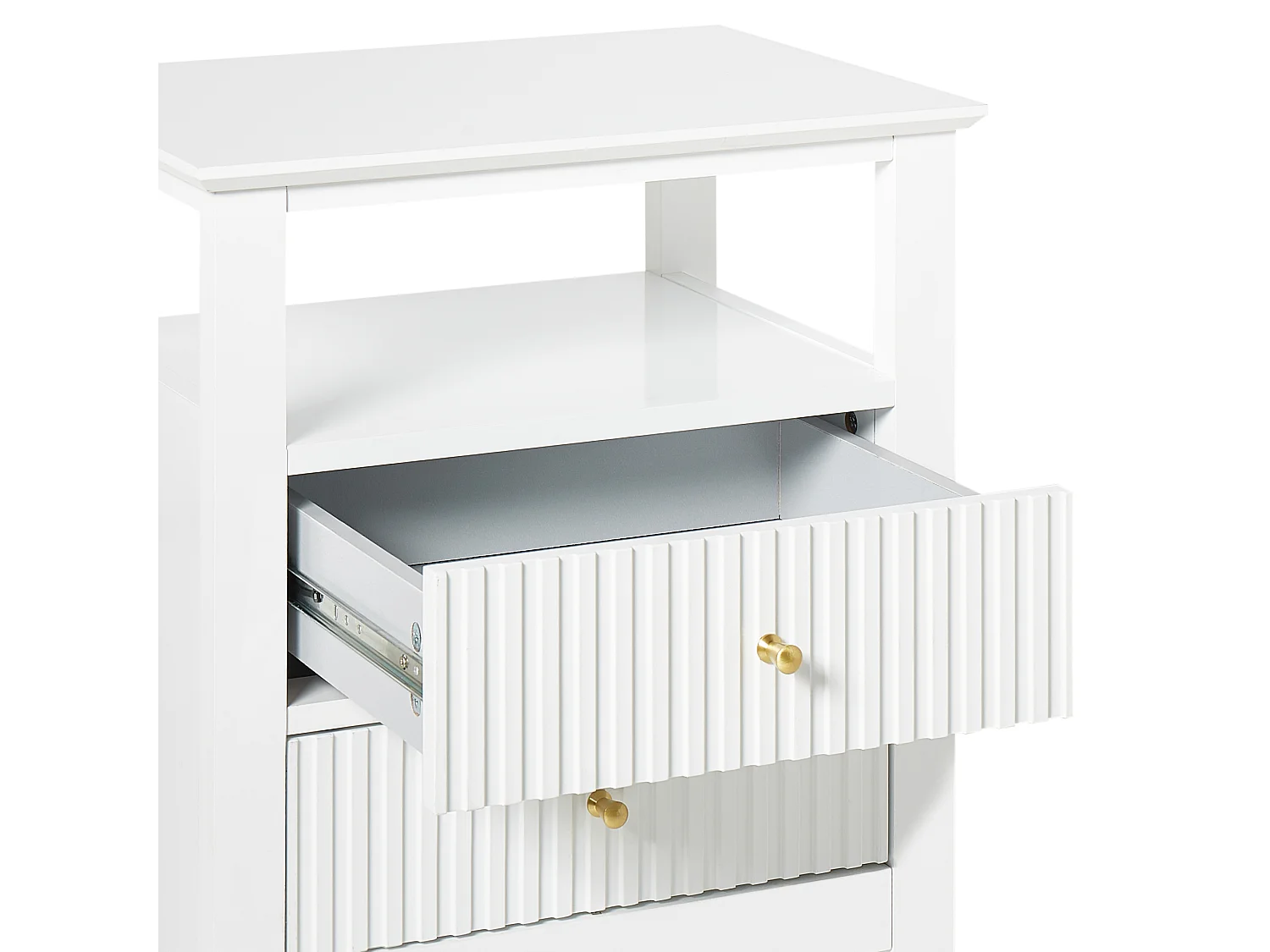 Comodino 2 cassetti ASSISI Bianco