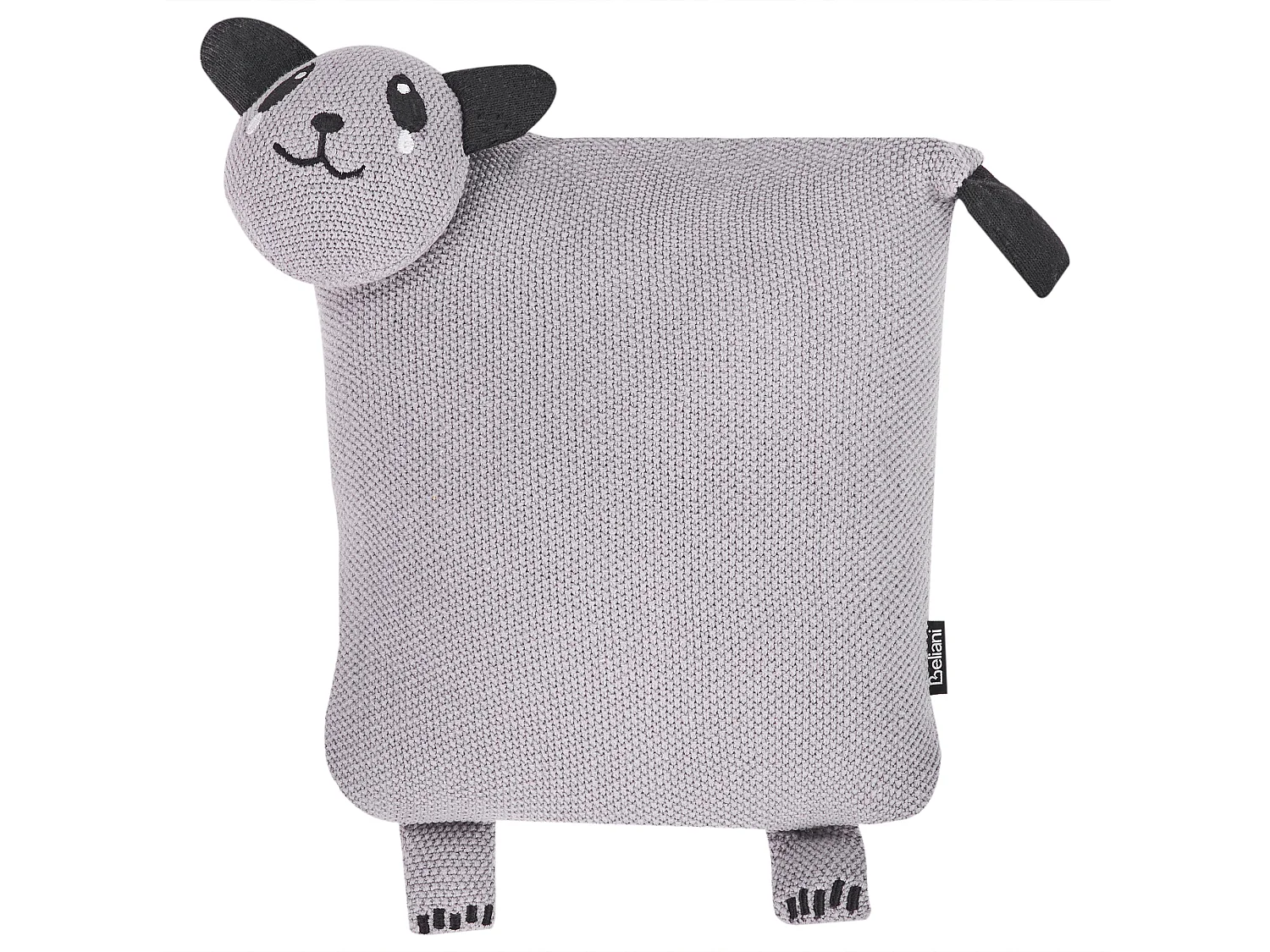 Lot de 2 coussins décoratifs SHADOOR Coton 35 x 35 cm Gris Panda