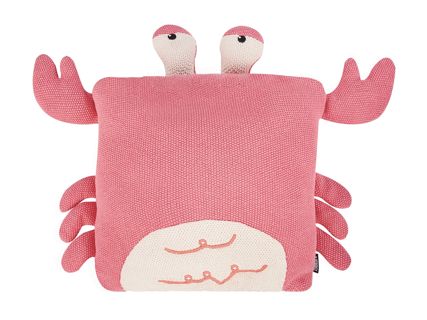 Kinder Dekokissen Krabbemotiv Baumwolle rosa 35 x 35 cm 2er Set JARGALL