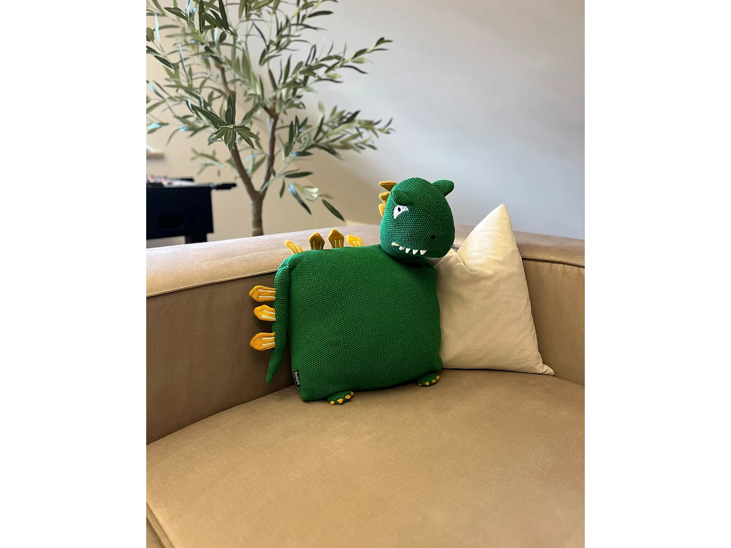 Lot de 2 coussins dinosaures pour enfants 45 x 45 cm vert DINOS