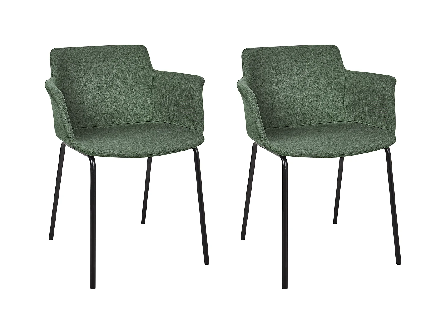 Lot de 2 chaises de salle à manger BELFIELD Vert