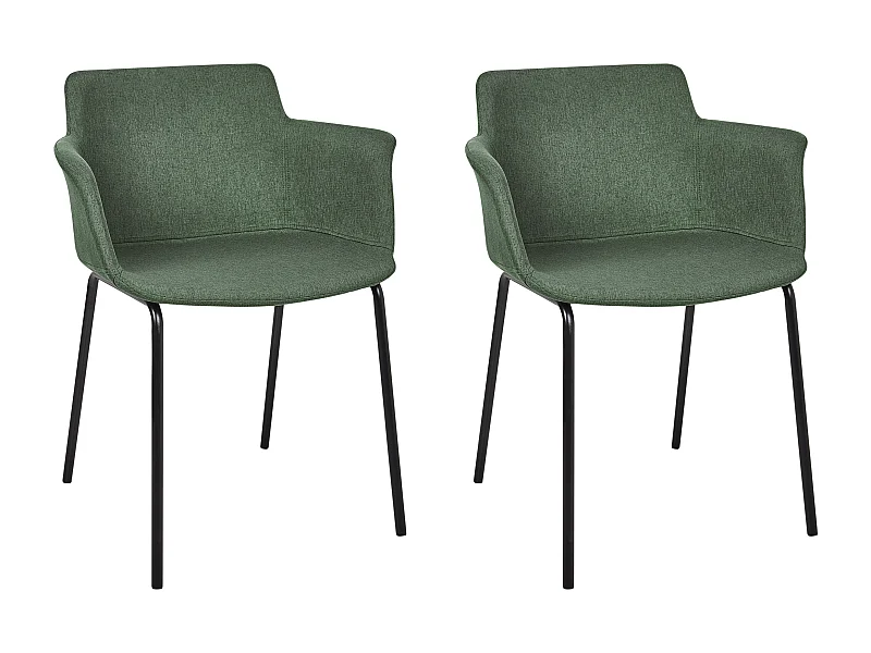 Lot de 2 chaises de salle à manger BELFIELD Vert