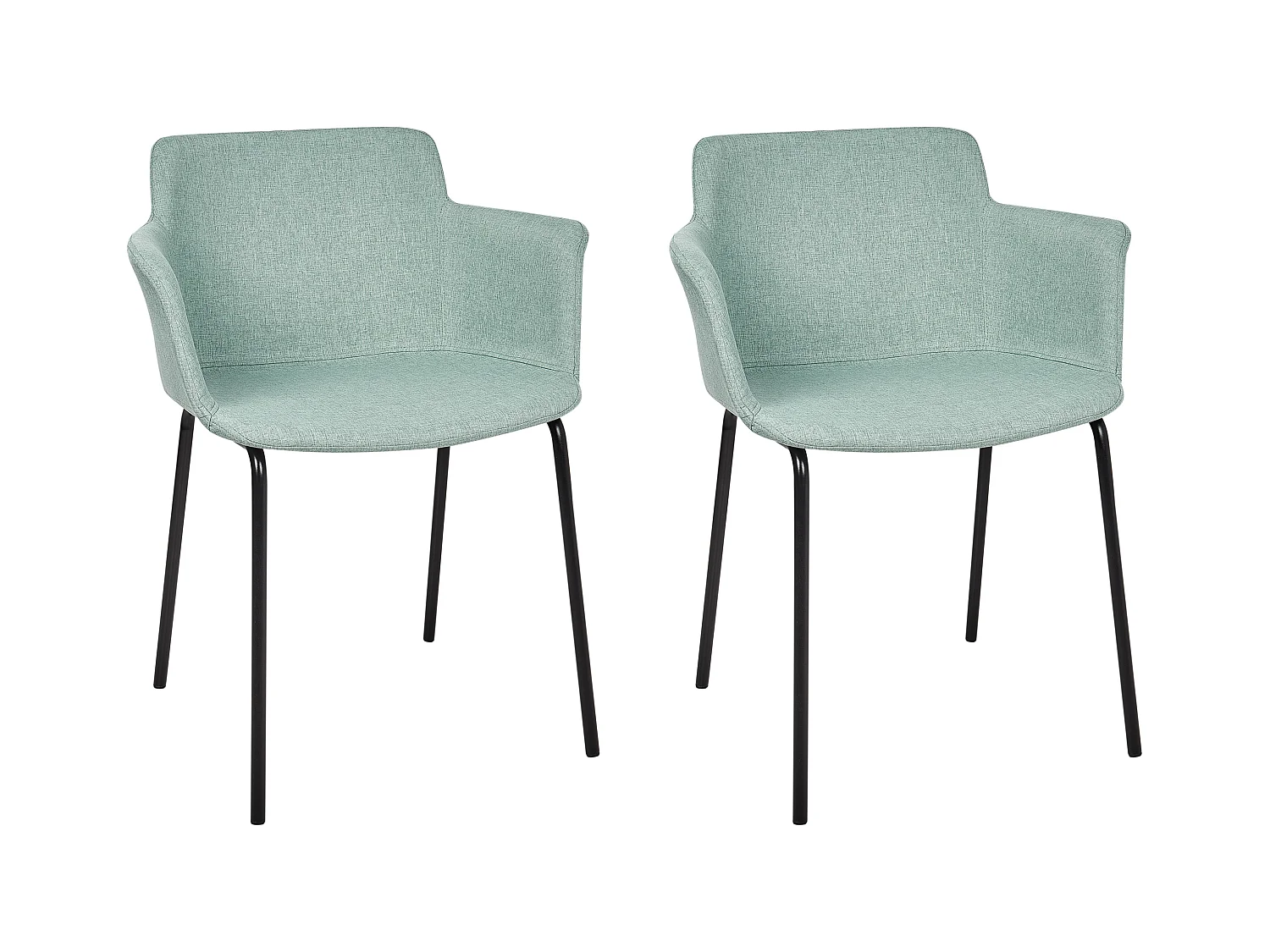 Set di 2 sedie da pranzo BELFIELD Verde menta