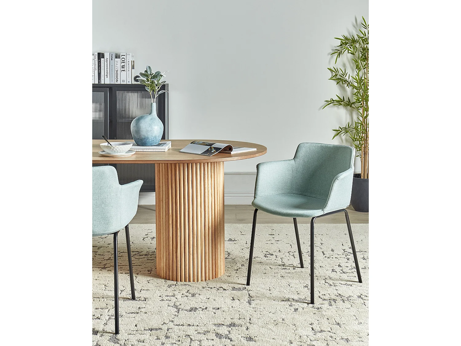 Lot de 2 chaises de salle à manger BELFIELD Vert menthe