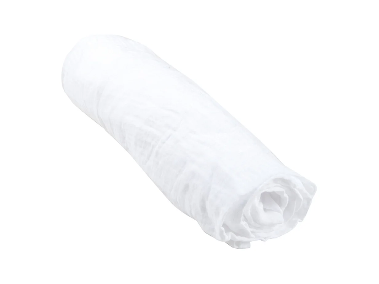 Drap Housse Bébé "Extensible" 60x120cm Blanc