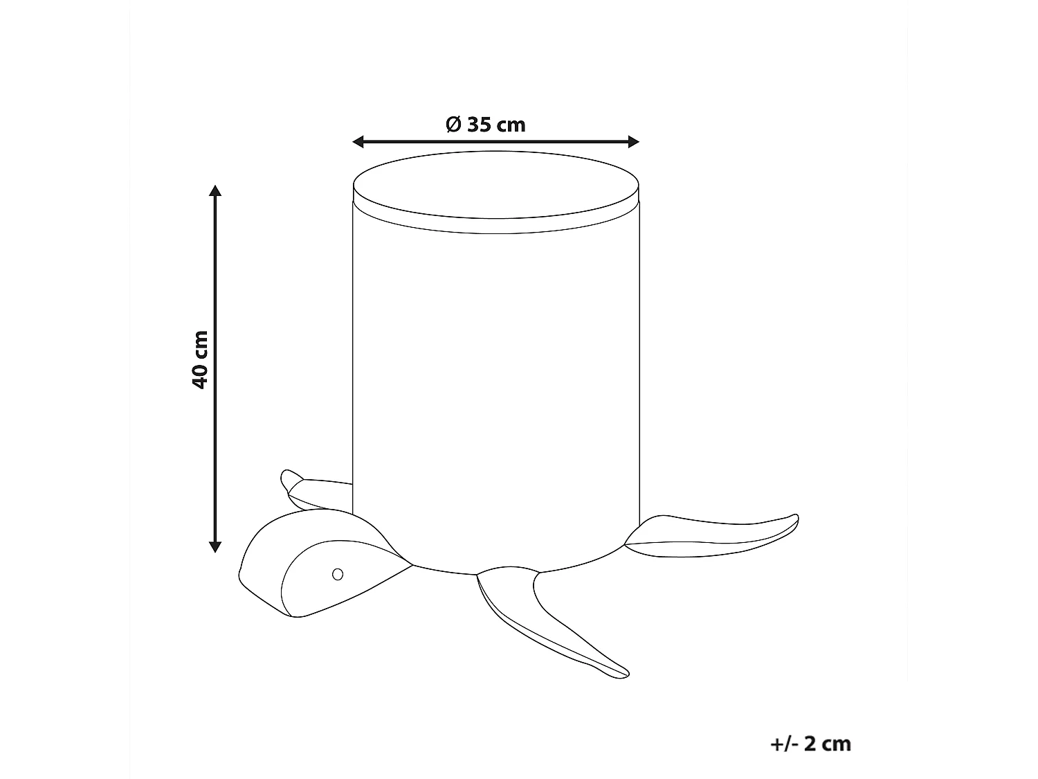 Panier enfants Tortue TANDA Coton Gris