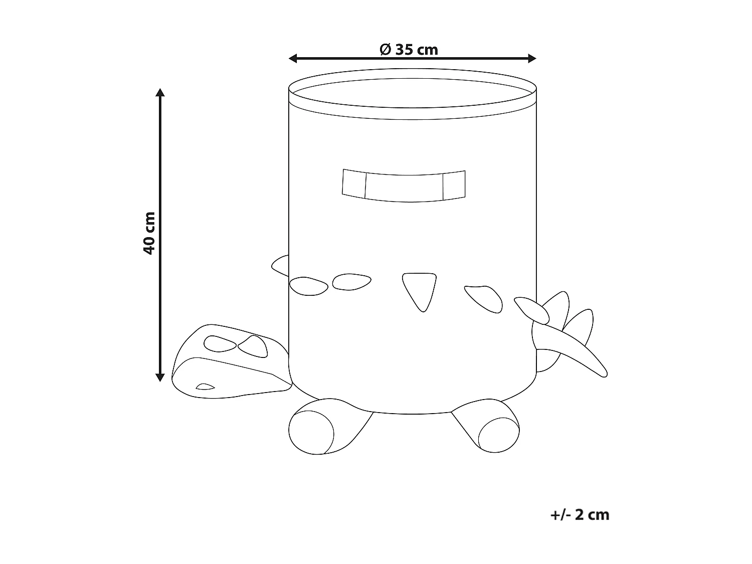 Panier enfants Dinosaure BAGNU Coton Bleu