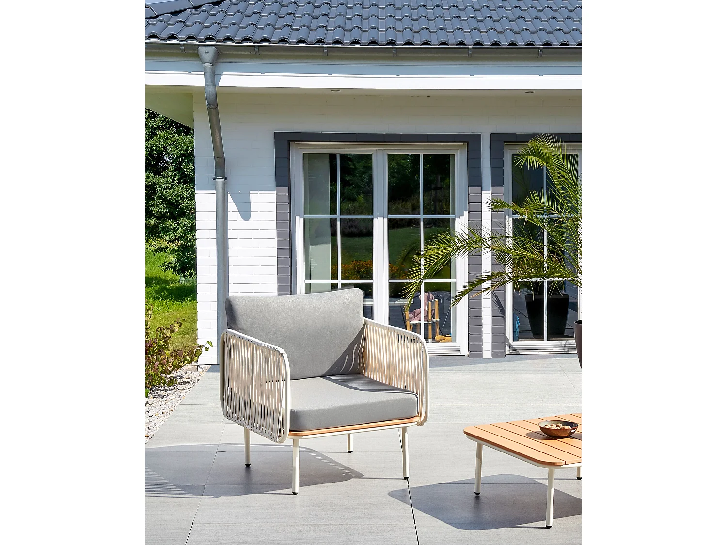 Tuinfauteuil SENISE Metaal Grijs