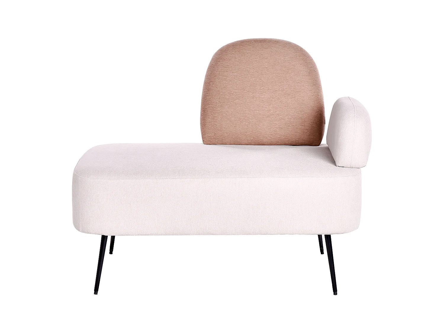 Chaise longue côté droit ARCEY Tissu Marron