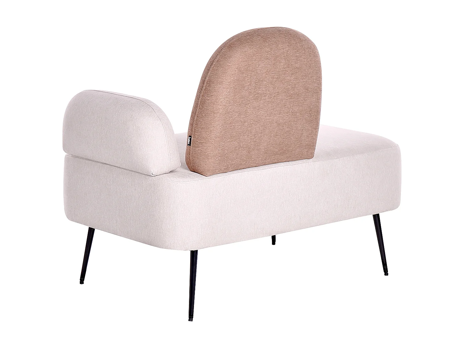 Chaise longue côté droit ARCEY Tissu Marron