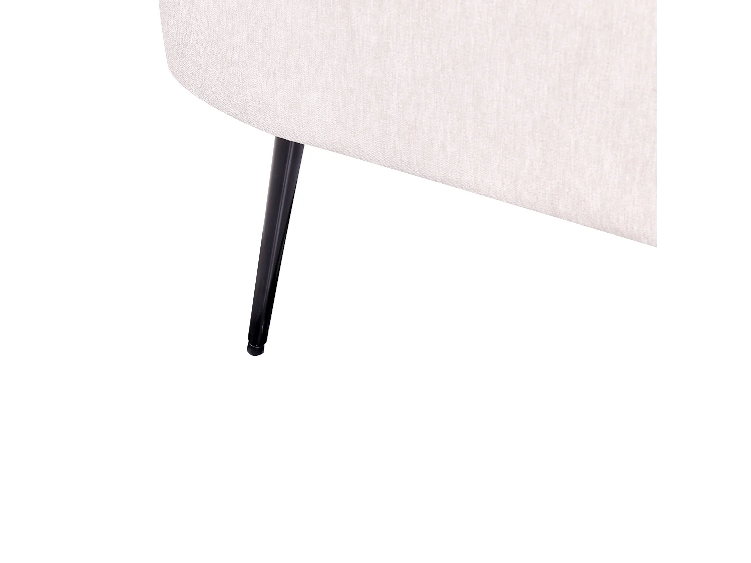 Chaise longue versione destra ARCEY Tessuto Marrone