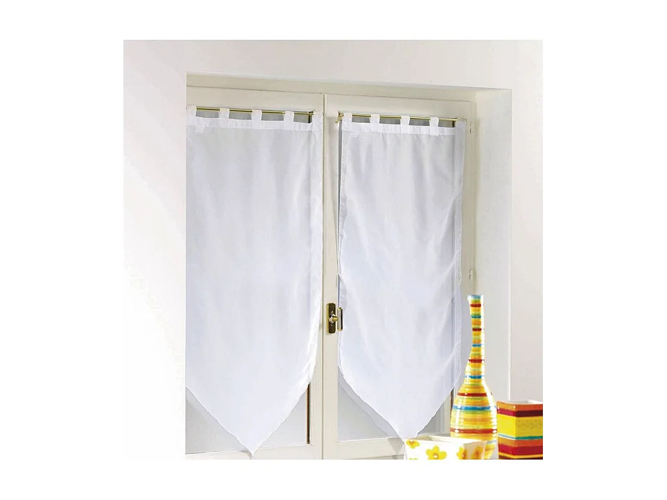 Paire de Voilages "Voiline" 60x120cm Blanc