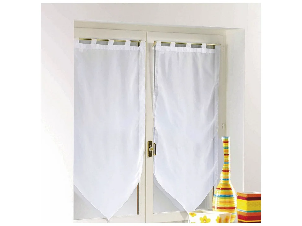 Paire de Voilages "Voiline" 60x120cm Blanc