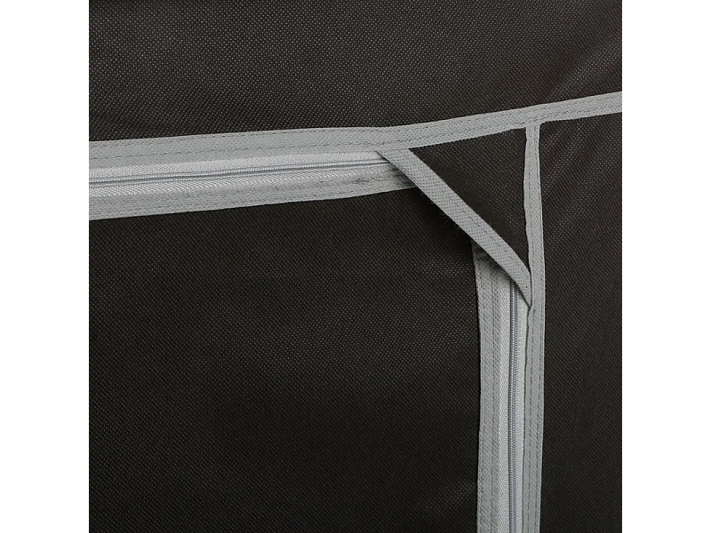 Armario de tela con cremallera negro 148x70x45 cm