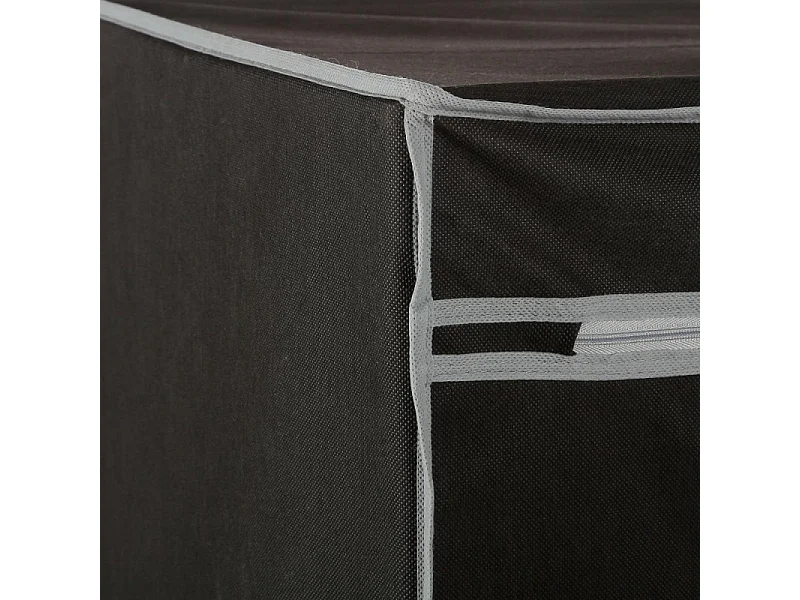 Armario de tela con cremallera negro 148x70x45 cm