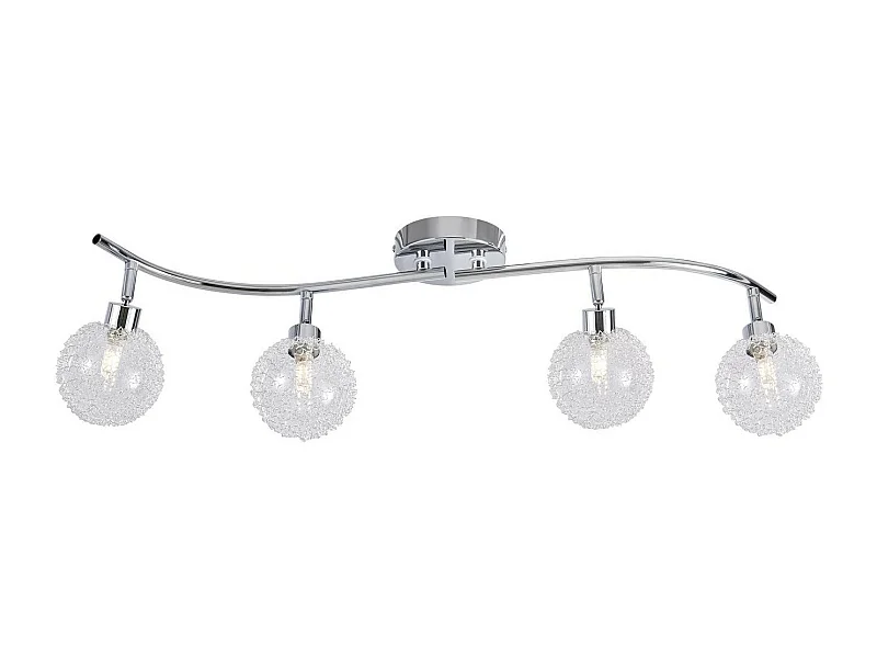 Plafonnier 4 Spots Design "Lako" 70cm Argent