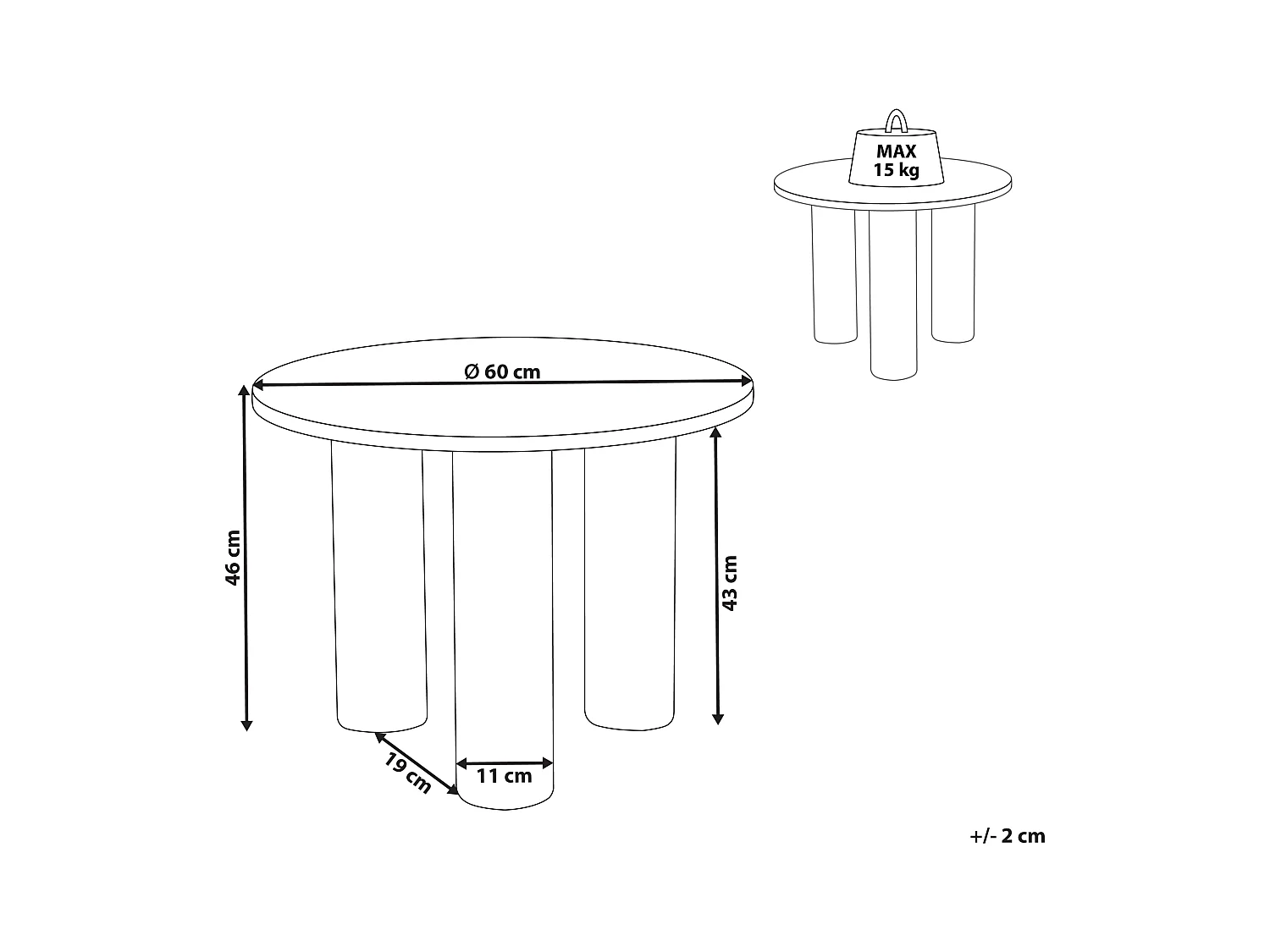 Mesa de centro SENOIA Blanco