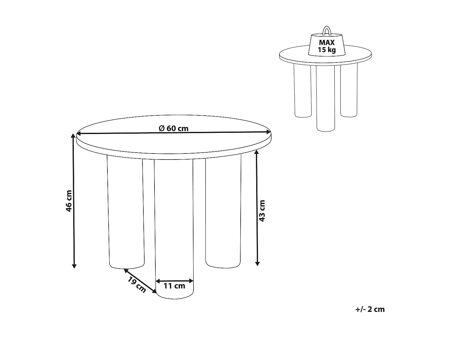 Salontafel SENOIA Wit