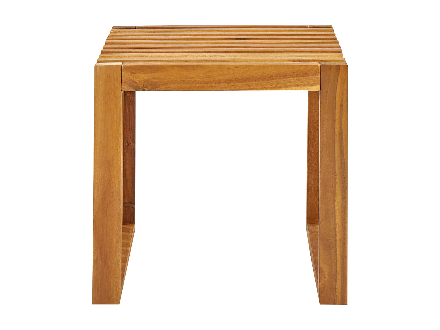 Lot de 2 tabourets de jardin BELLANO Acacia Marron