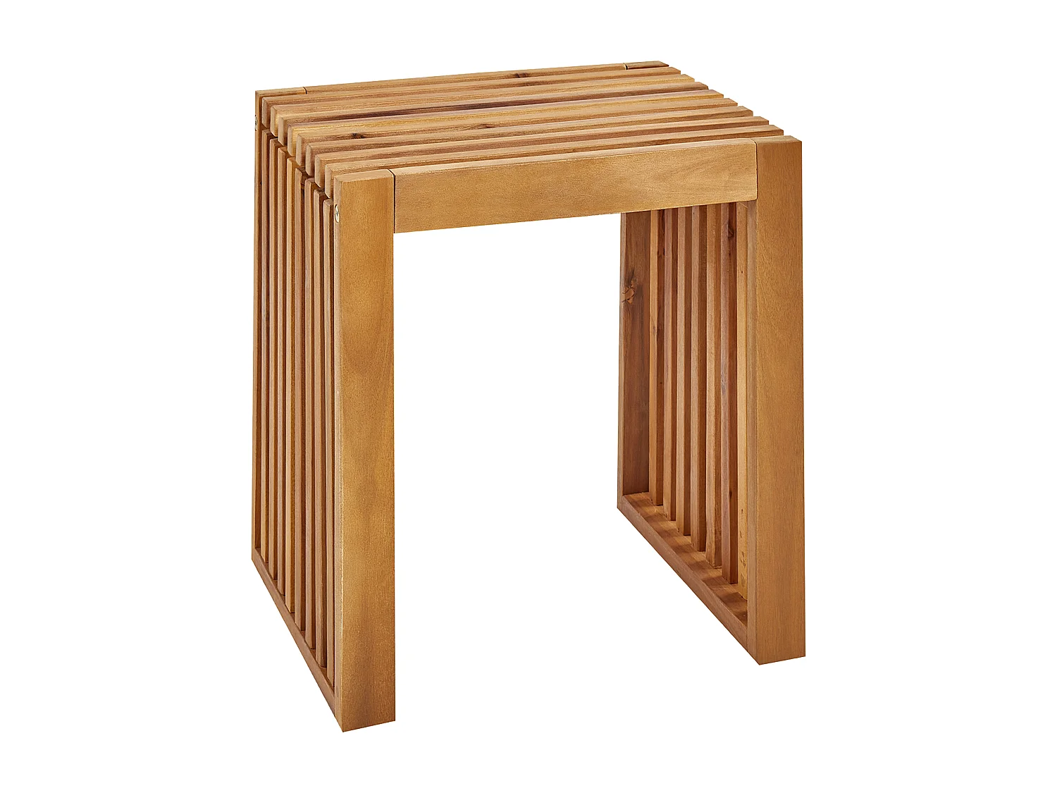 Lot de 2 tabourets de jardin BELLANO Acacia Marron