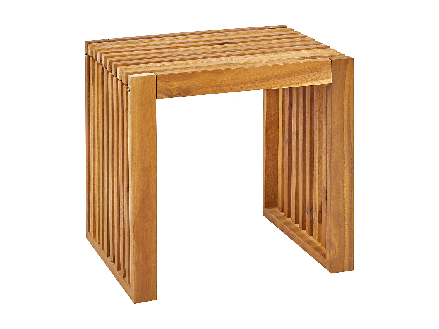 Lot de 3 tabourets de jardin BELLANO Acacia Marron