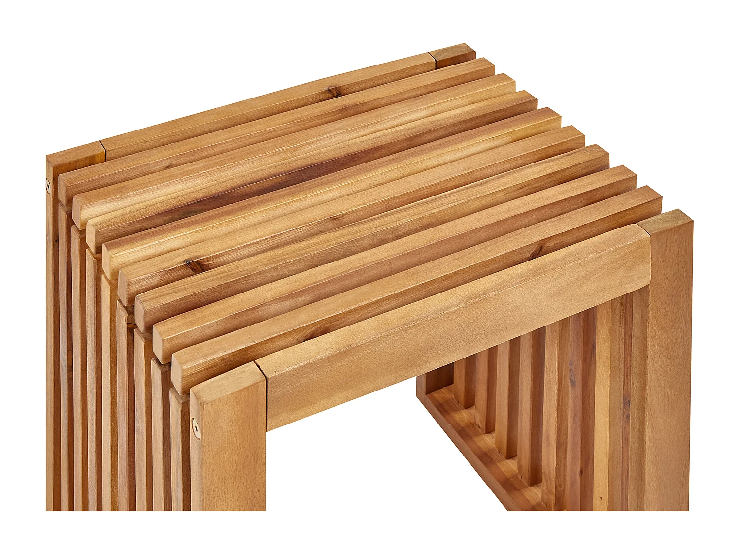 Lot de 3 tabourets de jardin BELLANO Acacia Marron