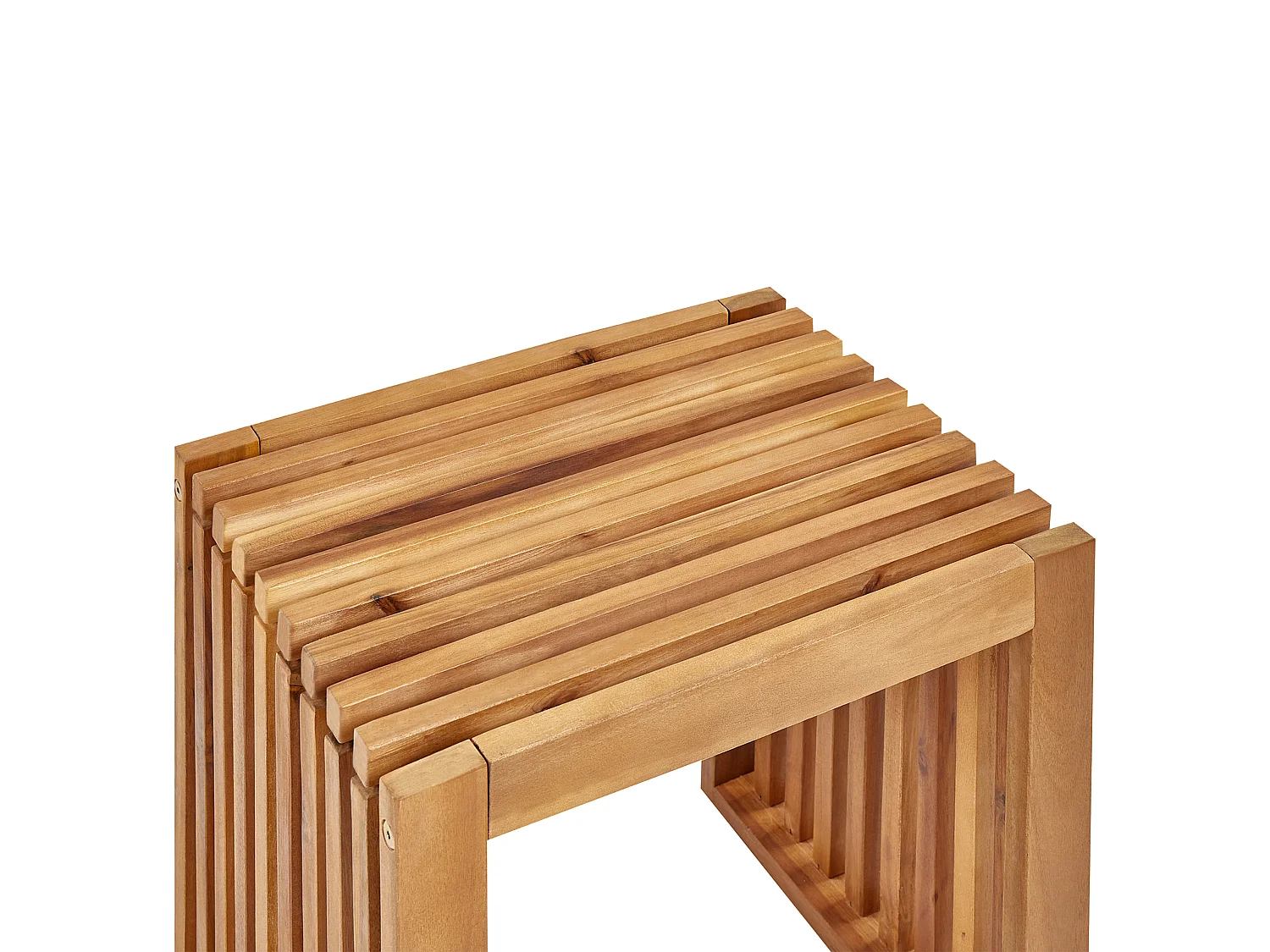 Lot de 3 tabourets de jardin BELLANO Acacia Marron