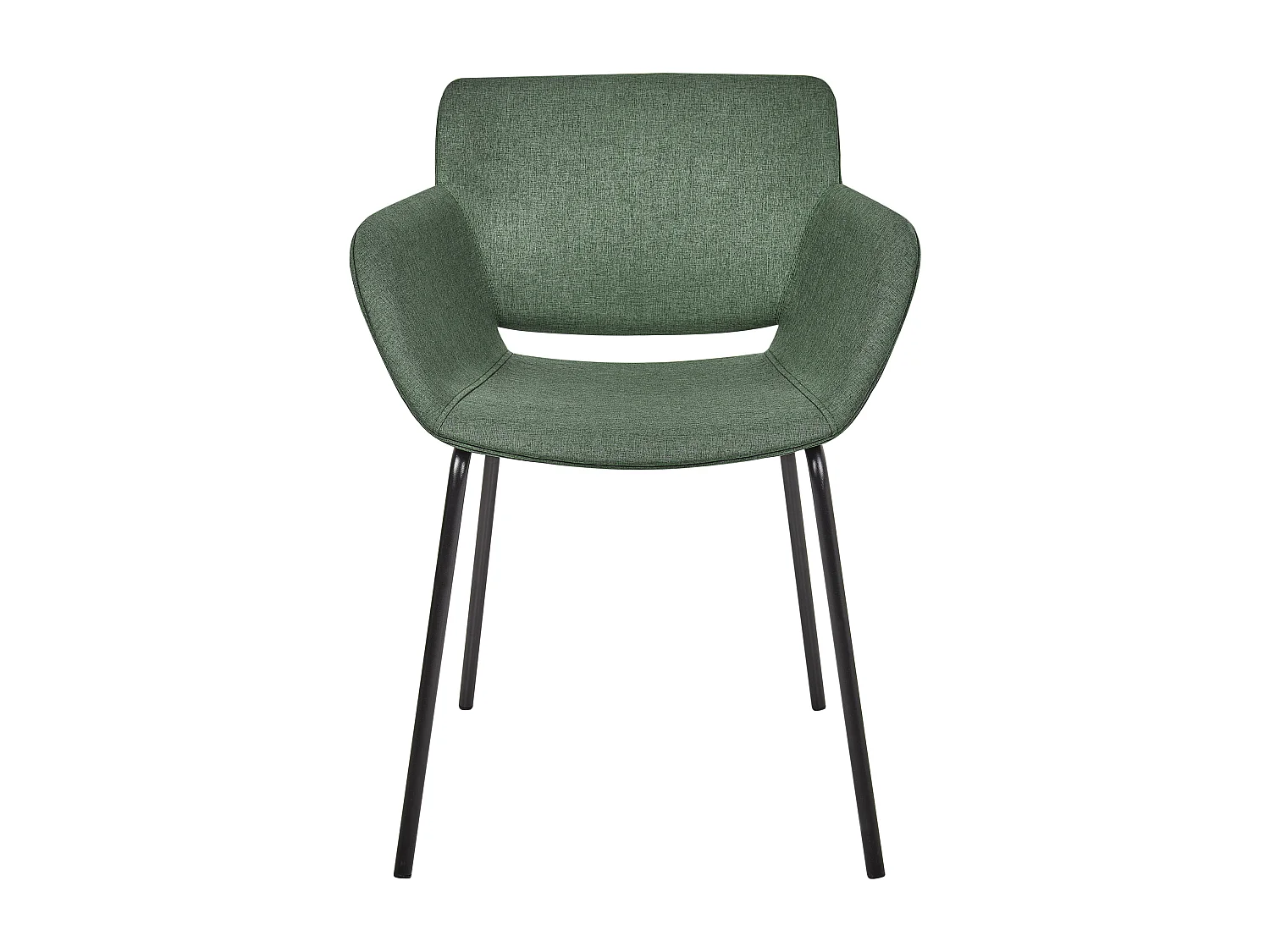 Lot de 2 chaises de salle à manger AXTEL Tissu Vert