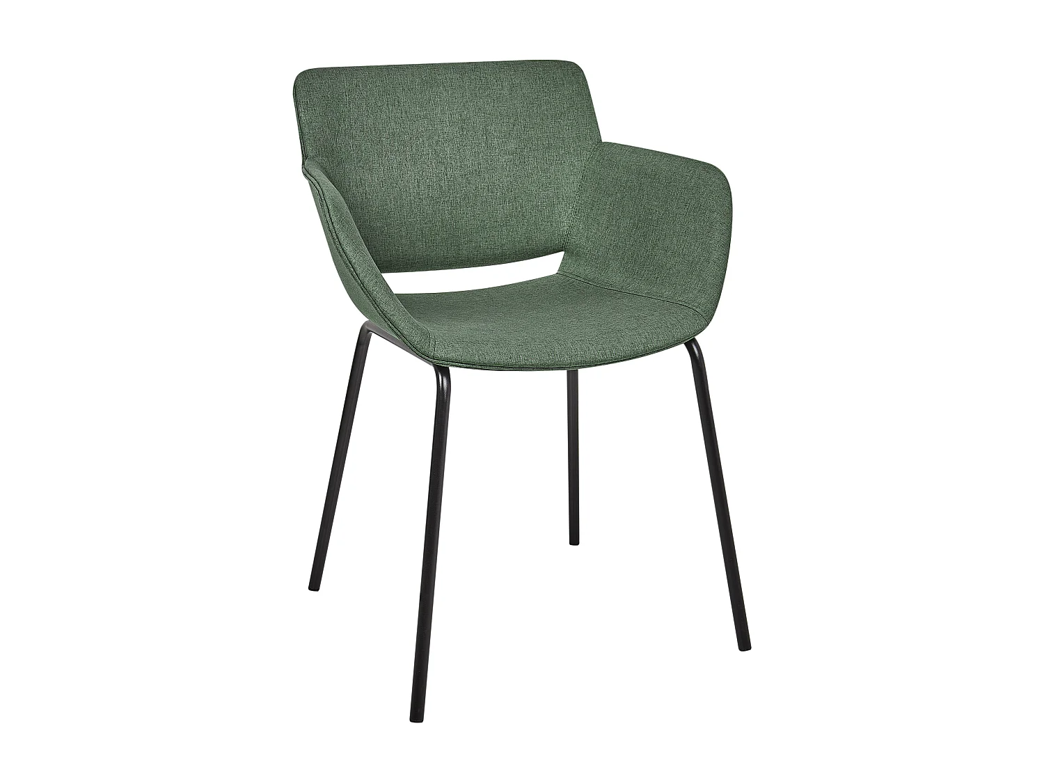 Lot de 2 chaises de salle à manger AXTEL Tissu Vert
