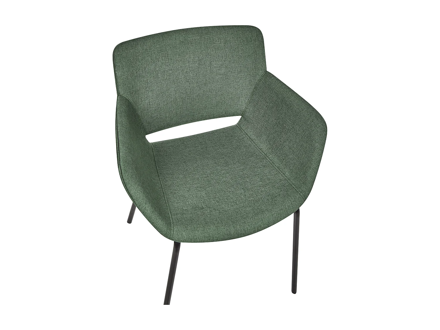 Lot de 2 chaises de salle à manger AXTEL Tissu Vert